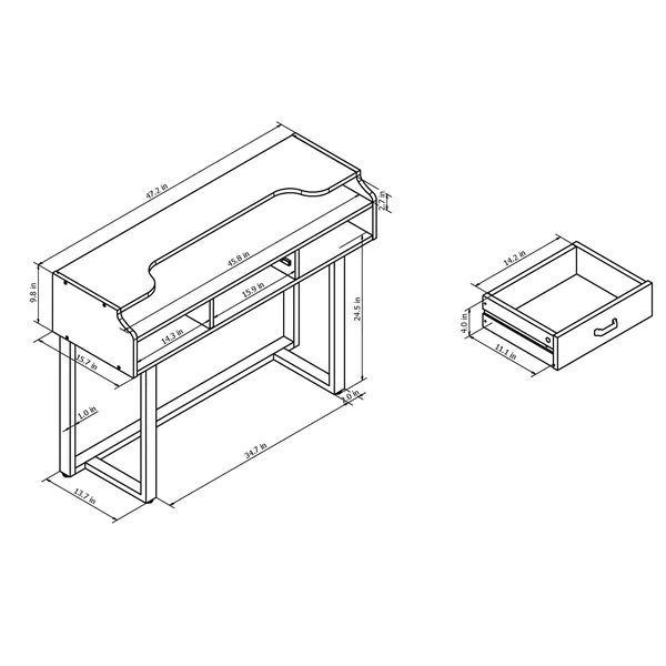 Furniture of America Tylene Modern Espresso Console Table