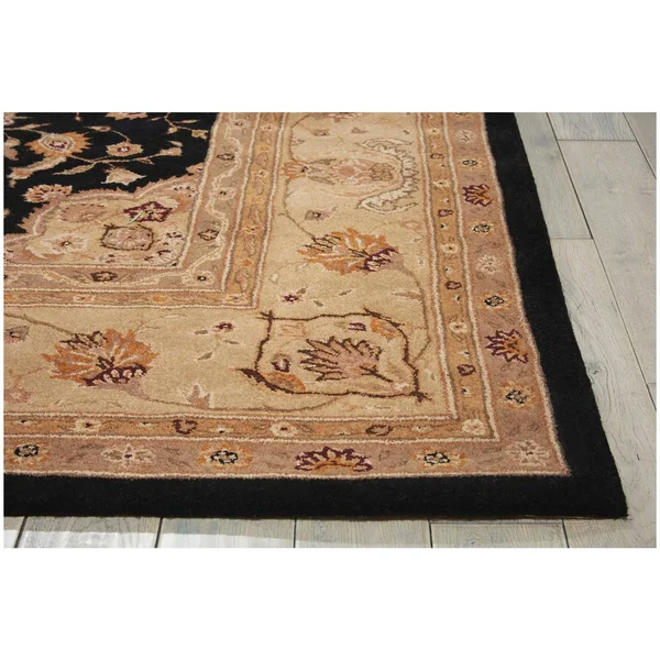 Nourison Heritage Hall He10 Black Area Rug 2&6x22 x 4&2x22