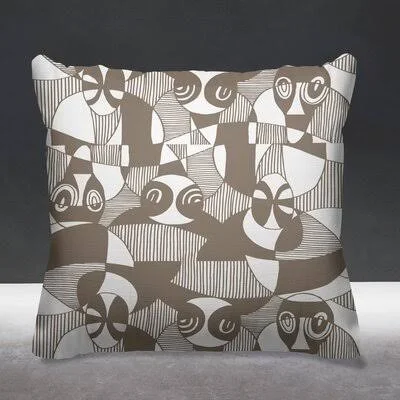 Outdoor Square Pillow Cover & Insert Orren Ellis Color: Umber - Size: 18x22 x 18x22