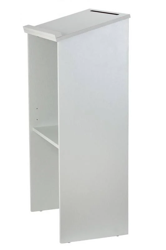 AdirOffice 661-01 Wood Stand-Up Podium Lectern Silver