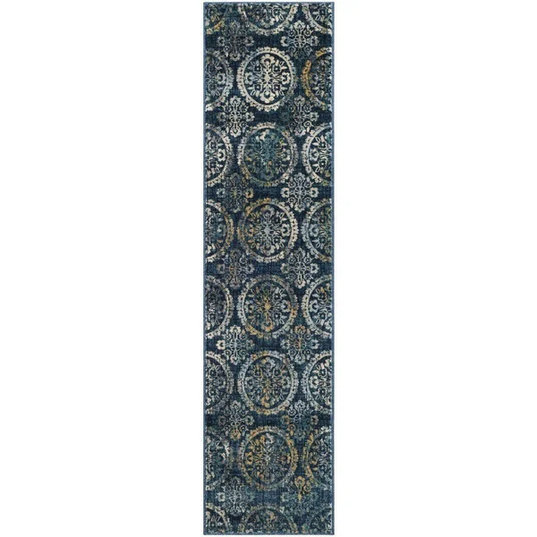 Safavieh EVK517D Evoke Navy - Creme Area Rug - 4& x 6&
