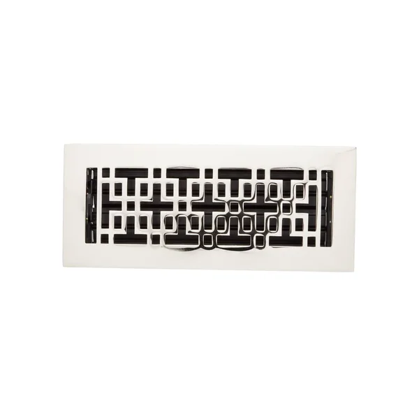 Kilby Brass Floor Register - Polished Nickel 4x22 x 14x22 (5-3/4x22 x 15-5/8x22 Overall), Signature Hardware 445335