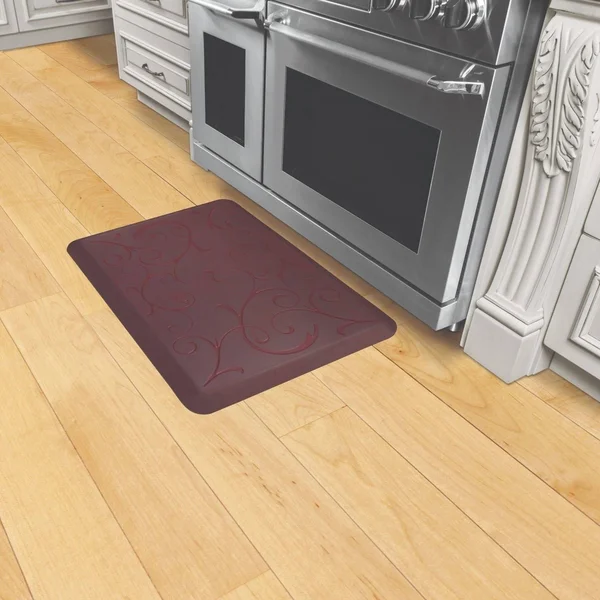 WellnessMats Estates Collection 3& x 2& Anti-Fatigue Mat Bella, Palm Wood