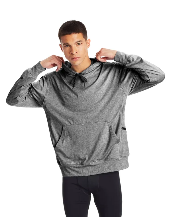 Champion Workout Sport Hoodie Railroad Grey Heather M Unisex