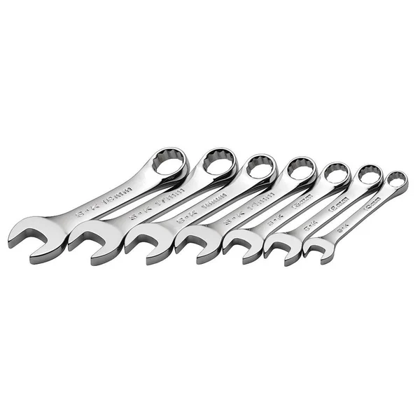 SK 86247 7 Piece SuperKrome Metric Short Combination Wrench Set