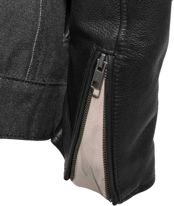 Cutlass Denim - Leather Motorcycle Jacket 2XL