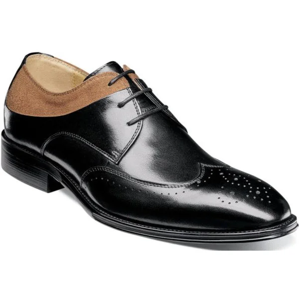 Men's Stacy Adams Hewlett Wingtip Oxford - Size: 9.5, Black
