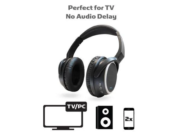 Miccus Wireless Bluetooth V4.2 Over Ear Headphones with Mic - aptX Headset Low
