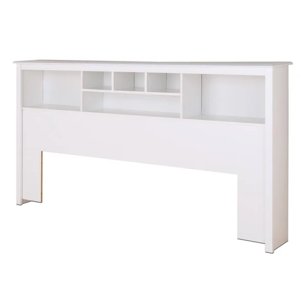 Prepac Manufacturing King Size Bookcase Headboard, White