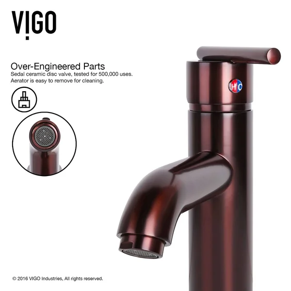 Vigo VG01038RB Setai Single Handle Bathroom Faucet - Oil Rubbed Bronze