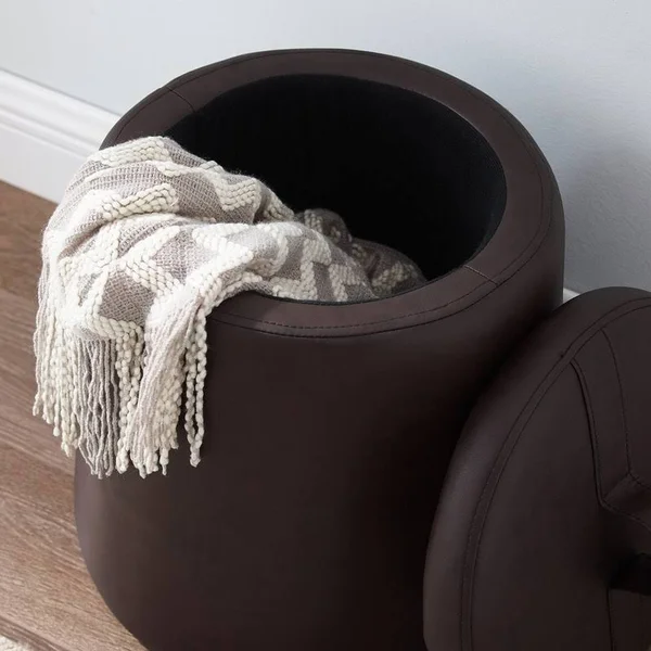 Linon Home D閏or Paddy Storage Ottoman - Beige Fabric