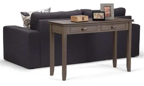 Simpli Home Artisan Console Sofa Table - Farmhouse Grey
