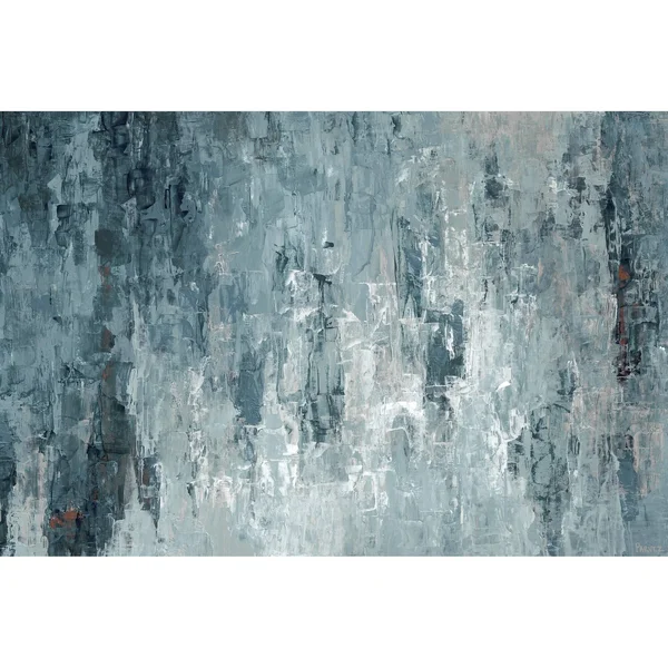 Parvez Taj Tainted Dark Blues Painting Print on Wrapped Canvas, Size: 16 x 24