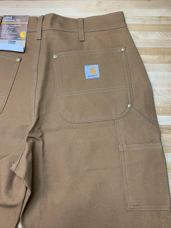 Men's Carhartt Double-Front Work Dungaree Brown