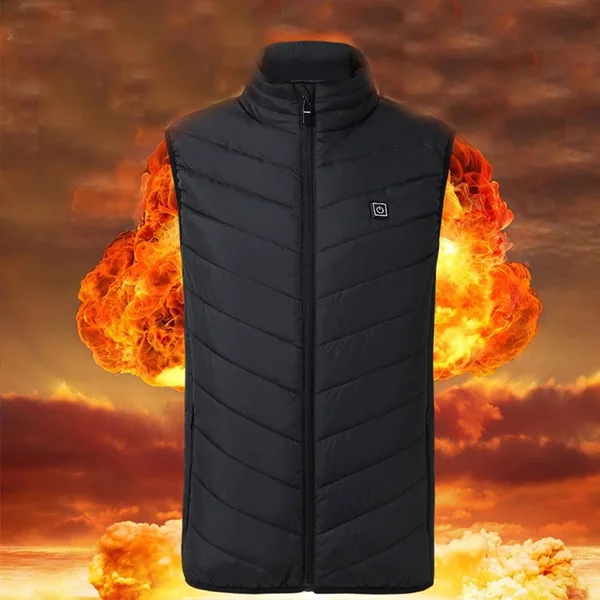 Unisex Warming Heated Vest Jacket, Black, M
