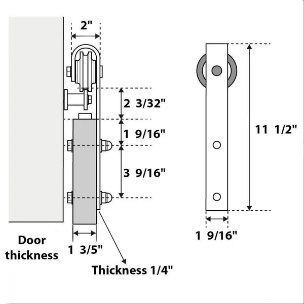 SARTODOORS Sliding Barn Door 28 x 96 with Hardware - Planum 0010 Ginger Ash, 6.6ft Rail Stops Steel, Panel Door