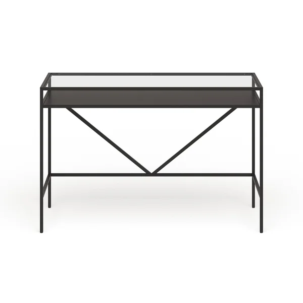 Baird Desk with Metal Shelf - Blackened Bronze 36x22