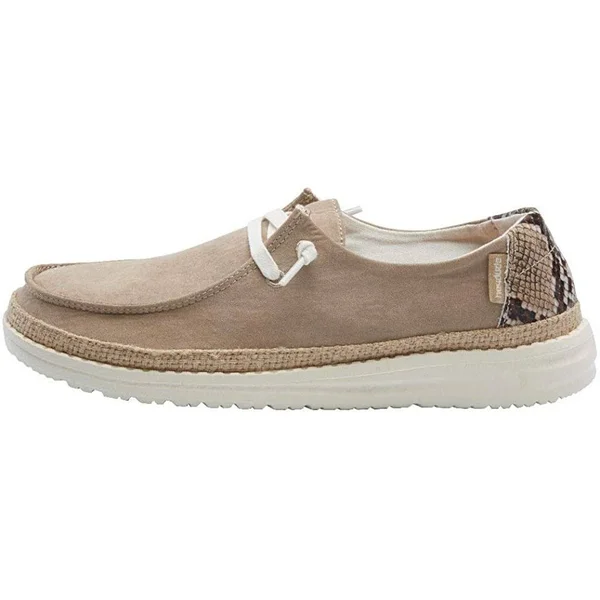 Hey Dude Wendy Python Shoe Women's, Brown, 10