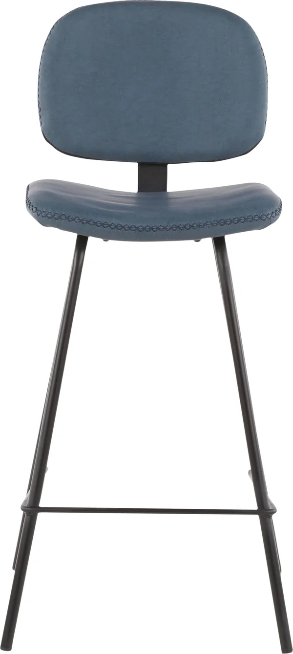 LumiSource Industrial Nunzio Counter Stool - Set of 2 - Blue