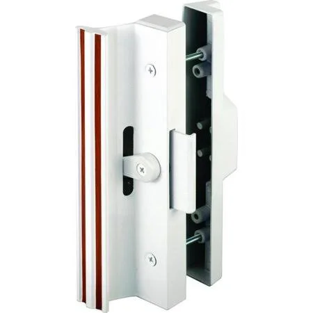 Prime Line C1116 141845 Door Handle Sliding Alum/White, Size: 4 in