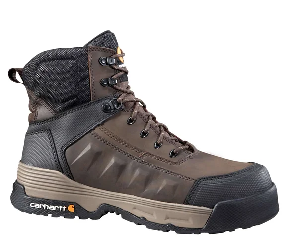 Carhartt Men's 6 in. Force Brown Composite Toe Waterproof Work Boot