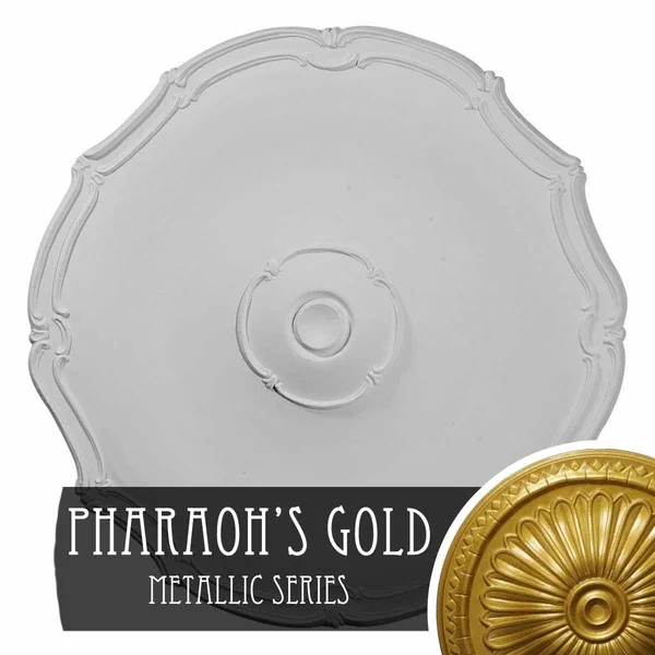 18 7/8x22OD x 1 1/2x22P Pompeii Ceiling Medallion (Pharaohs Gold)