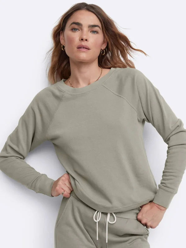 Organic Terry Raglan Sweatshirt Sage - 3X
