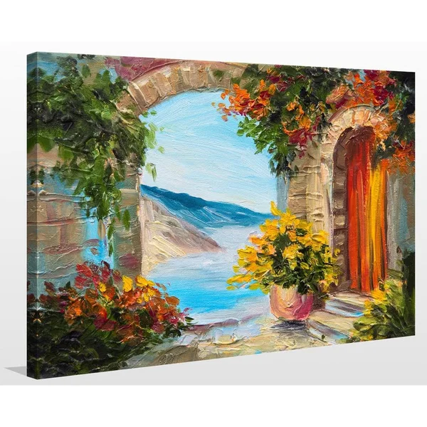Picture Perfect International European Vista 2x22 Giclee Print Canvas Wall Art, 24 Inches x 36 Inches x 1.5 Inches