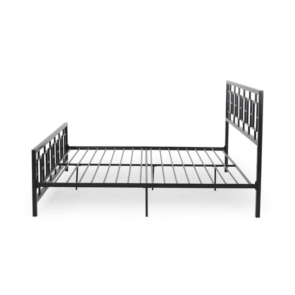 Dawn Modern Iron King Bed Frame - Flat Black