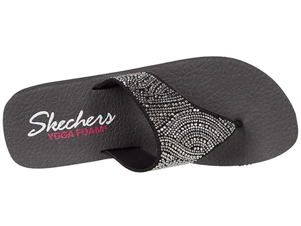 Skechers Women's Vinyasa - Stone Candy Wedges - Black, 5.0