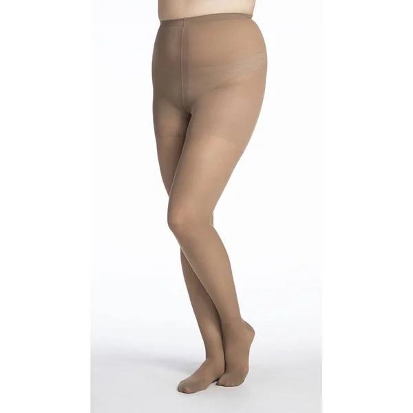 Sigvaris 781P Womens Eversheer Pantyhose-15-20 mmHg-Medium Short-Cafe