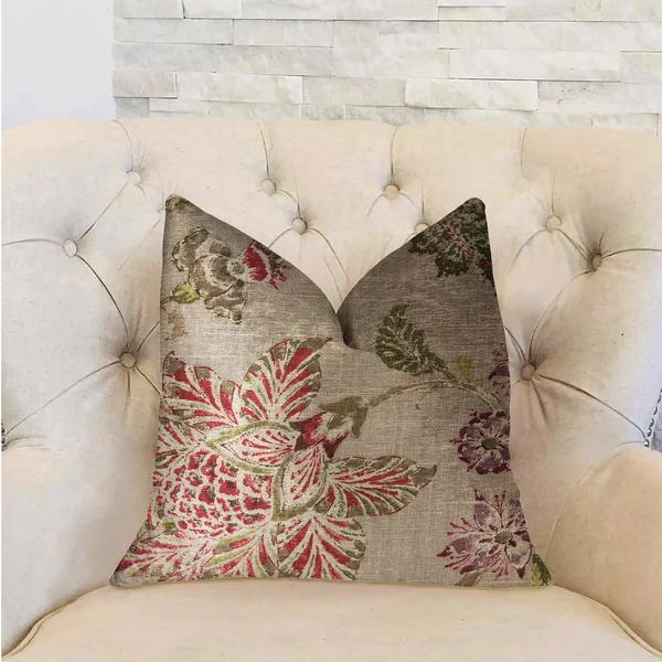 Plutus Garden Secrets Multicolor Luxury Throw Pillow 16x22L x16x22W