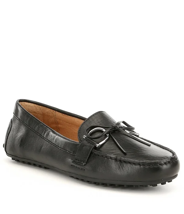 Ralph Lauren Women's Lauren Briley Leather Loafer - Black - 7.5 B