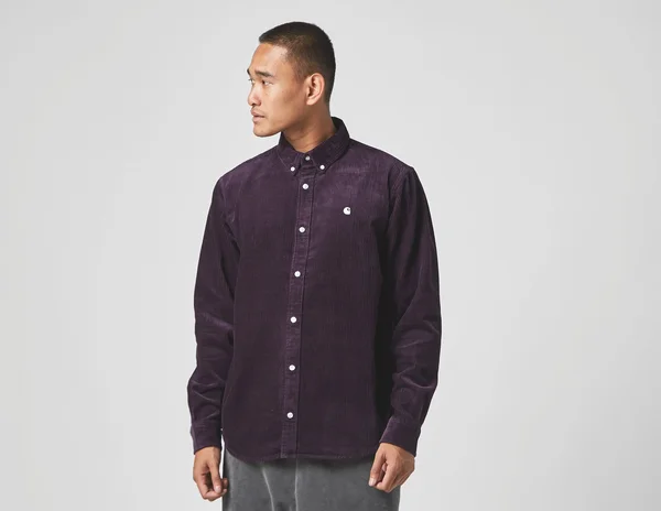 Carhartt WIP L/S Madison Cord Shirt - Dark Iris - Wax - M - Men