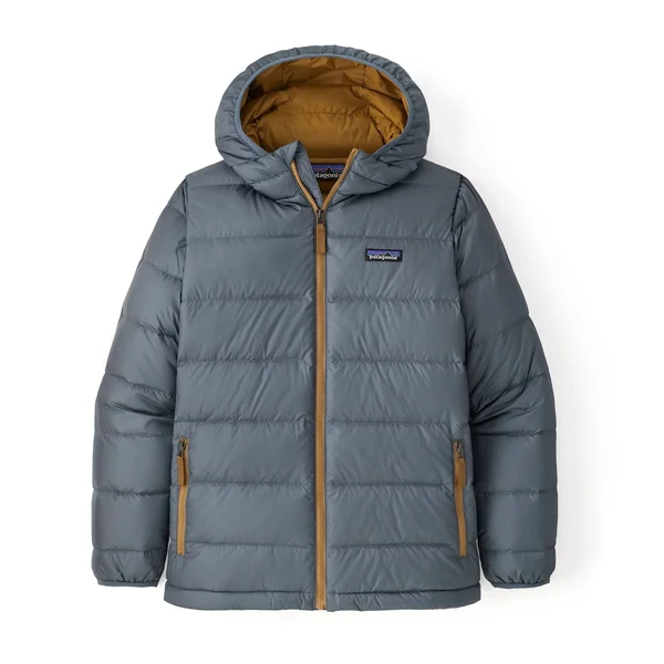 Patagonia Boys& Hi-Loft Down Sweater Hoody Plume Grey - L