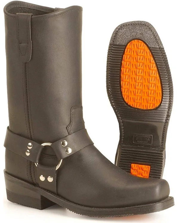Double-H Men's Barry Black Boots - Size 7.5