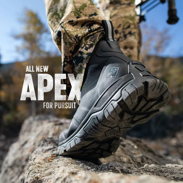 Muck Apex Mid Zip Boots for Men Moss/Tan Midsole 7
