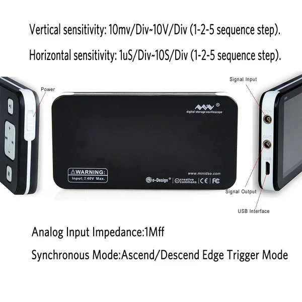 SainSmart Original Mini DSO211 DS211 New Upgrade Version Dso201 Nano Arm Pocket Size Portable Handheld LCD Screen Digital Storag