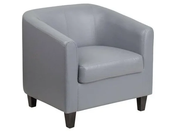 Flash Furniture BT-873-GY-GG Gray Leather Office Guest Chair/Reception Chair New