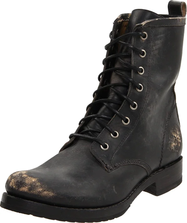 Frye Veronica Combat Women's Shoes in Black Size 11