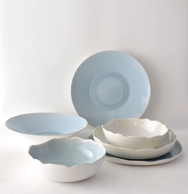Jars Plume Dinner Plate - White Pearl