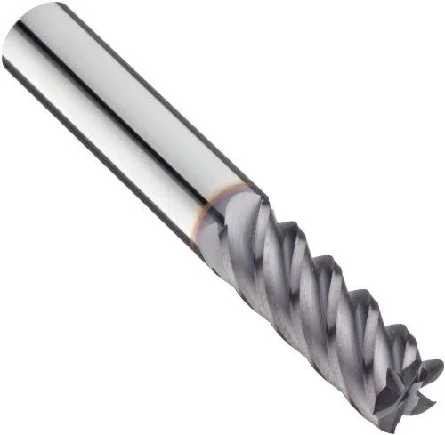 Niagara Cutter N62024 Carbide Square Nose End Mill - inch, TiAlN Finish, Roughing and Finishing Cut, 45 Degree Helix, 5 Flutes, 6
