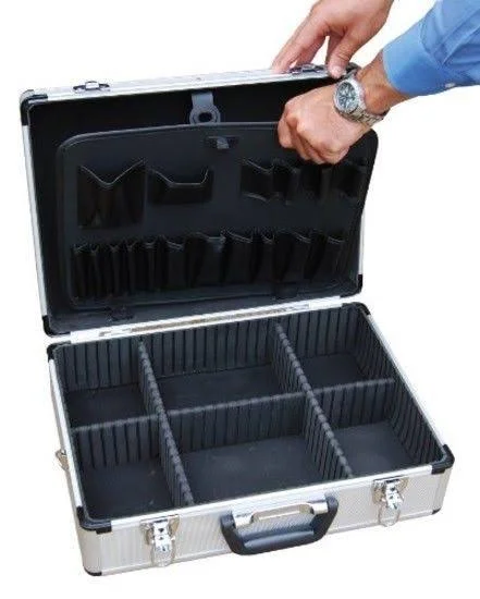 Barber Tool Carrying Vestil CASE-1814 Hair Cutting Clipper Storage Organizer ., 18" x 14" x 6"