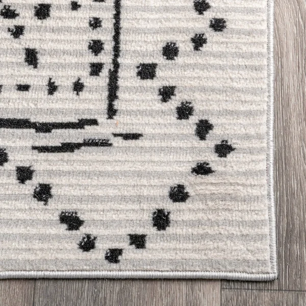 nuLOOM Mila Dotted Diamond Trellis Gray 8 ft. x 10 ft. Area Rug