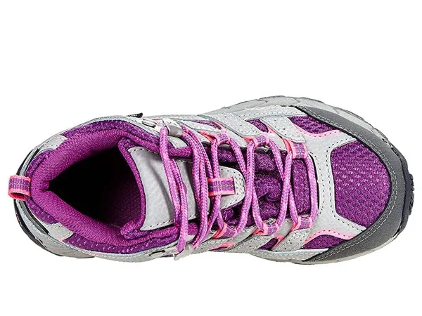 Merrell Kid's Moab 2 Mid Waterproof Boot, Size: 11.5, Paloma/Berry