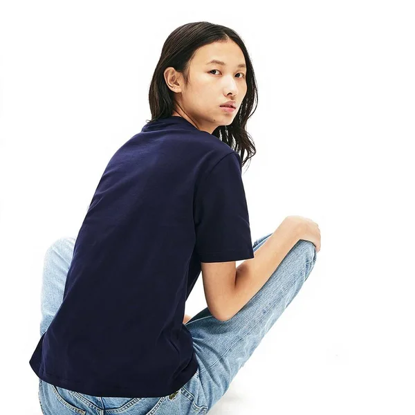 Lacoste Sport Short-Sleeved T-Shirt Navy Blue Women - 42