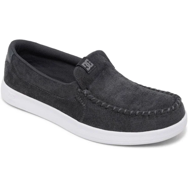DC Mens Villain 2 Slip on Loafers, Black/Black/White, 8