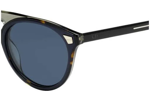 Dior Tailoring2 IPR Ku Havana Blue Round Sunglasses