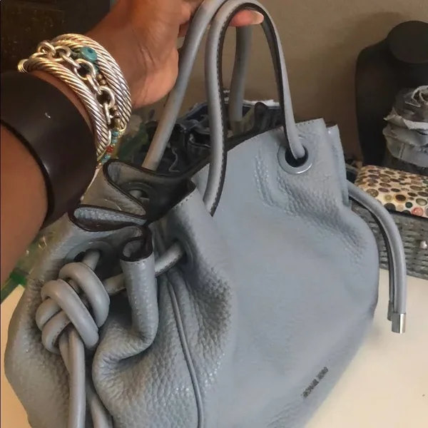 Michael Michael Kors Dalia Large Shoulder Tote Dusty Blue