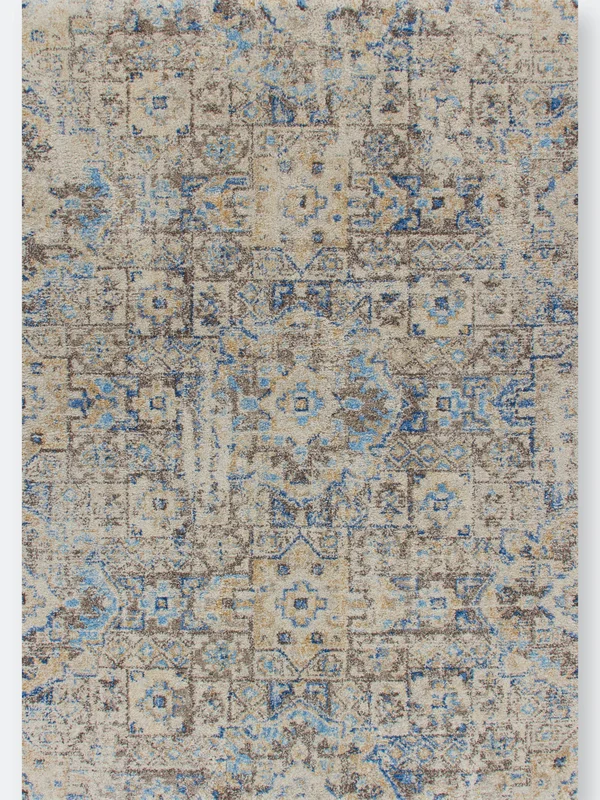 Addison Tobin Chic Bohemian Blue Area Rug - 5&3x22x7&7x22